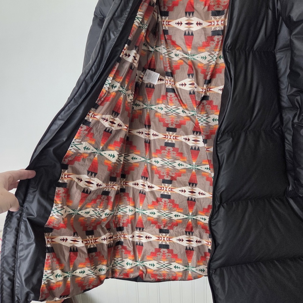 Pendelton Down Filled Black Long Puffer Waterproof Jacket Womens Size Medium - Picture 3 of 16
